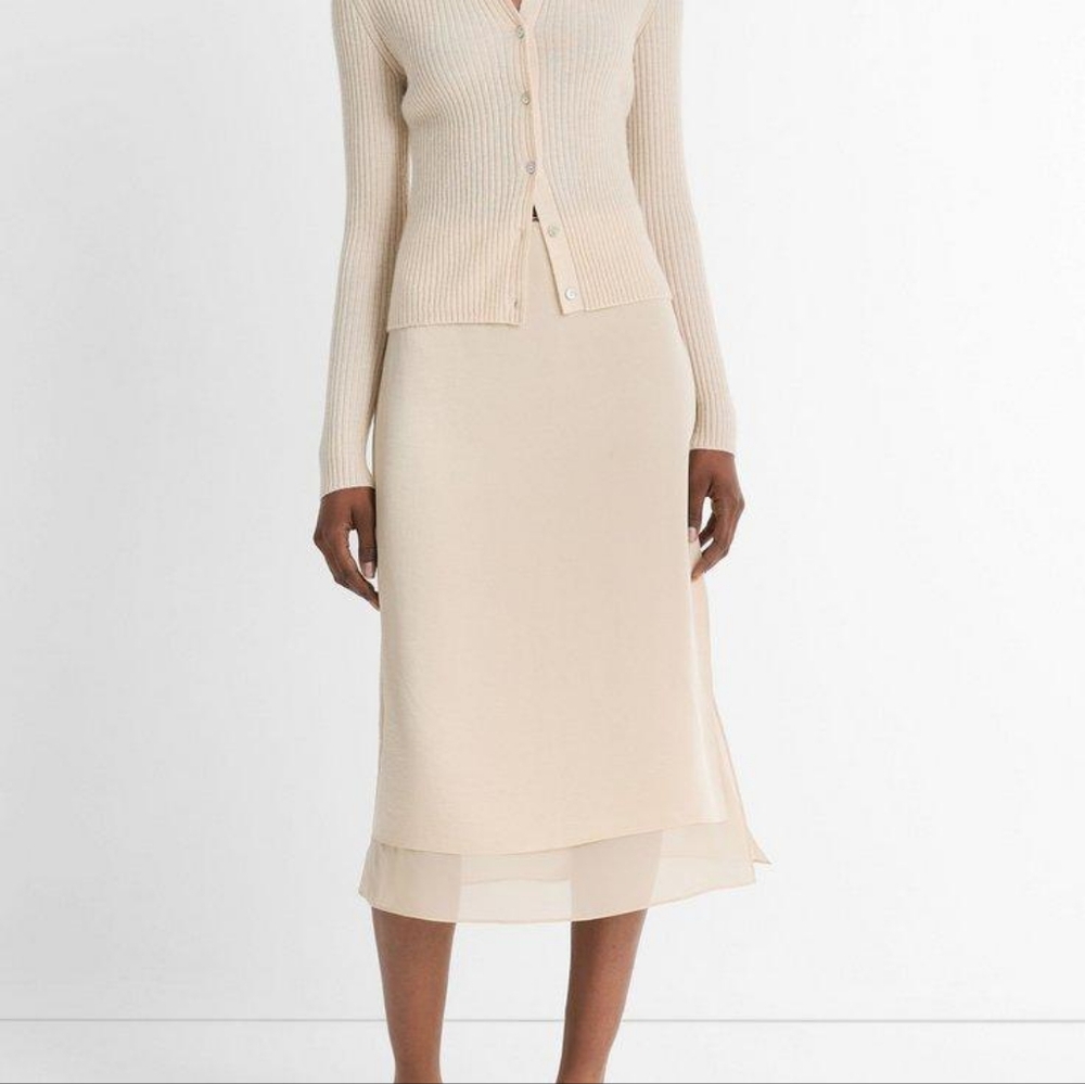 Vince Double Side-Slit Straight Skirt - Picture 1 of 5